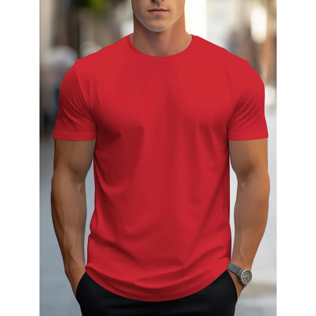 Brian - Klassisches Herren-T-Shirt mit kurzen Ärmeln