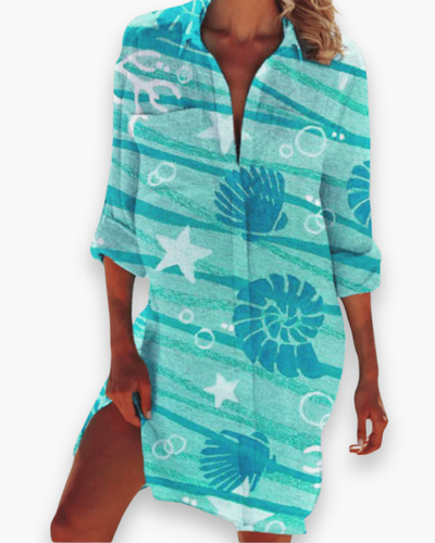 Damen Hemd Kleid für den Sommer | Leicht & Locker