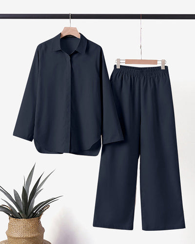 Beth - Bequemes Sommer Leinen-Set