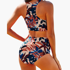Sport-Bikini - Damen Bustier-Set für Schwimmen & Training in Mehrfarbig