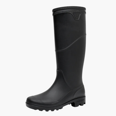 Herren Gummistiefel mit hohem Schaft und profilierter Sohle in Schwarz 43cm