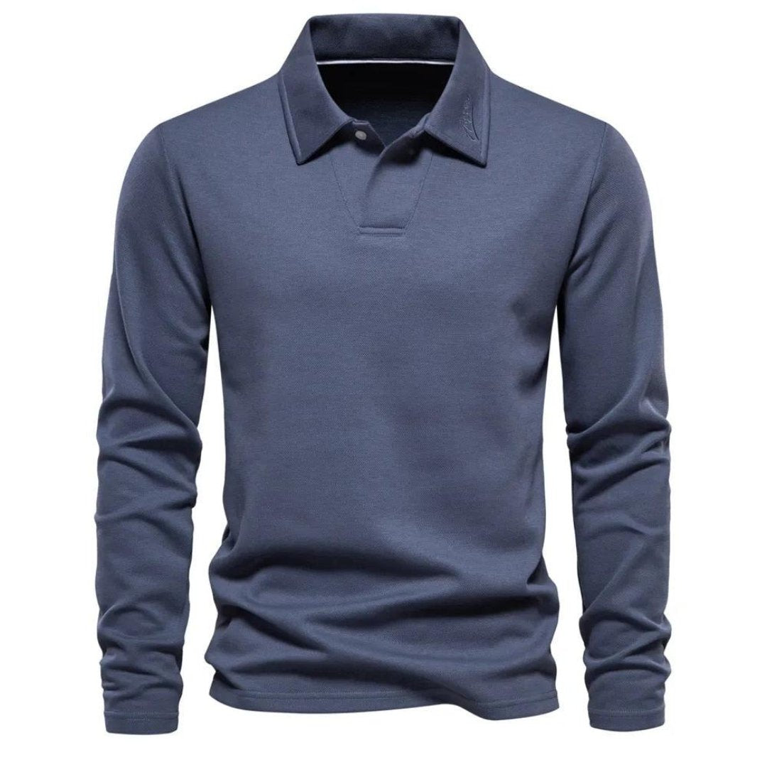 Herren Lässiger Polo | Langarm
