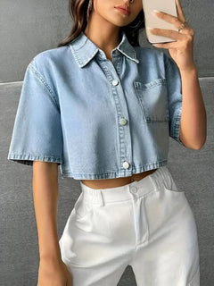 Bailey | Mühelos schickes hellblaues Denim-Shirt in Himmelblau