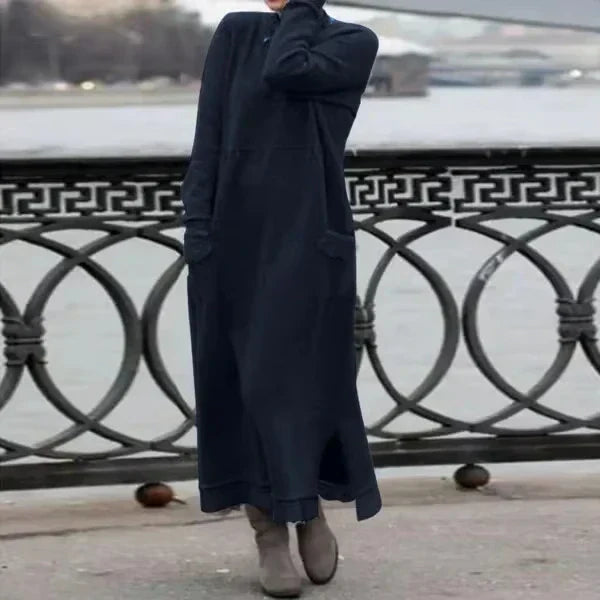 Yvonne® | Langes Wollbaumwollkleid