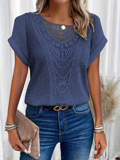 Valentina - Shirt - Rundhalsausschnitt in Marineblau