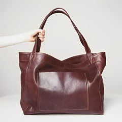 Élise | Retro Leder Tasche in Dunkelbraun