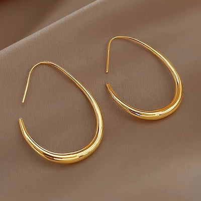 Amelie - Goldene Tropfen-Hoops