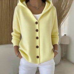 Éliane™ | Weicher Herbst-Strickcardigan in Gelb