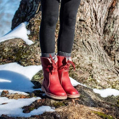 Vintage Winterstiefel für Damen in Rot