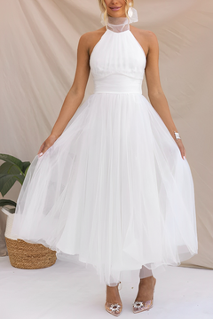 Serrena - Elegantes Rollkragenkleid für Damen in Weiß