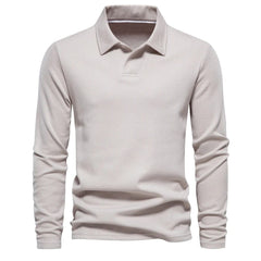 Nate - Polo-Pullover in Beige
