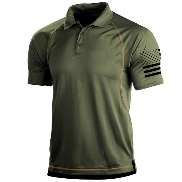 Taktisches Gestreiftes Poloshirt für Herren
