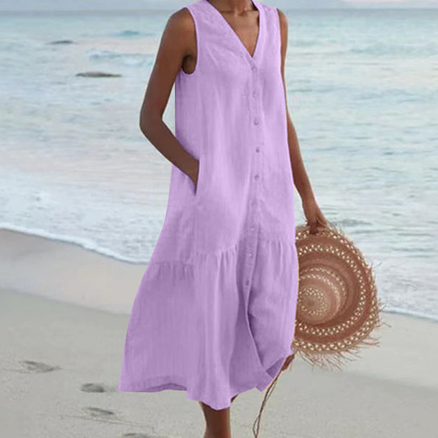 LYRA - Sommerkleid mit V-Ausschnitt