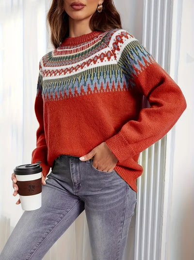 RETRO GEO PRINT PULLOVER | MODERNER, EINZIGARTIGER STIL