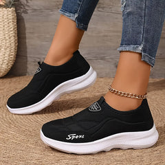 Solirae - Stützender orthopädischer Walking-Sneaker in Schwarz