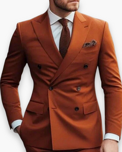 Herren Hochzeitsgast Anzug Slim Fit | Elegant & Modern in Orange Braun