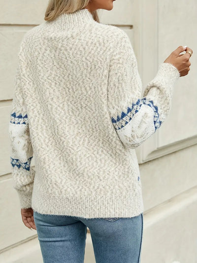 DAMPULLOVER MIT ISLÄNDISCHEN MUSTERN | ELEGANTER, WARMER STIL