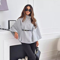 Mila | Chice Schmetterlingsjacke mit Gürtel in Grau