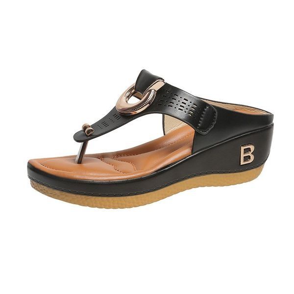 Alberte – Sommer-Keilabsatzschuhe – Offene Zehenpartie
