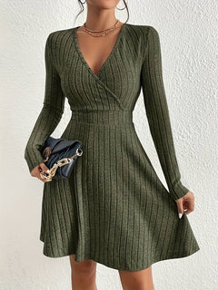 Zarelle | Langärmliges Kleid in Grün