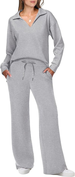 Briar - Lässiger Pullover & Hose - Reise- & Lounge-Set in Grau