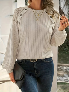 Clara | Elegantes Sweatshirt in Aprikose
