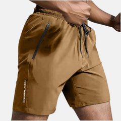 Schnell trocknende Active Shorts in Khaki