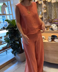 Yvonne™ | Elegantes zweiteiliges Boho-Set in Rot