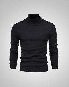 George | Herren Slim Fit Rollkragenpullover in Schwarz