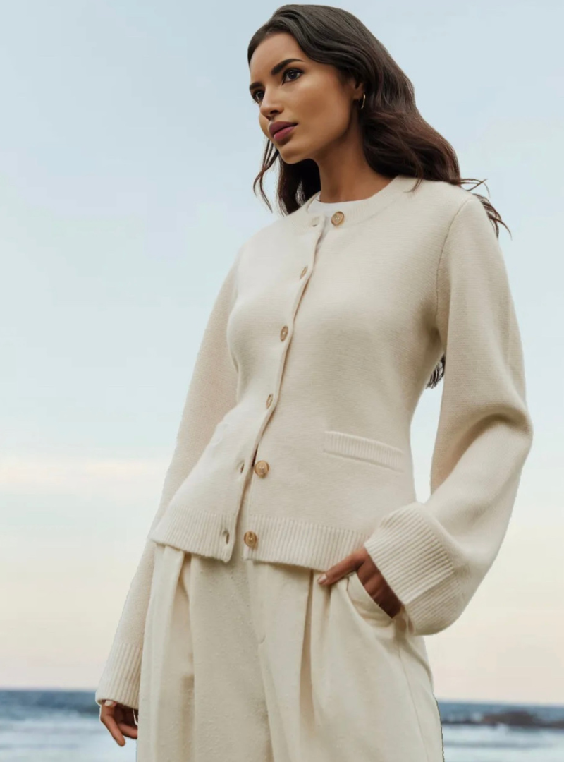 Damen Cardigan mit Ausgestellten Ärmeln | Lässig