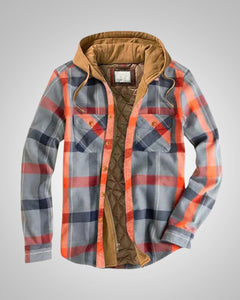 Klaus | Herren Casual Karierte Patchworkjacke in Grau