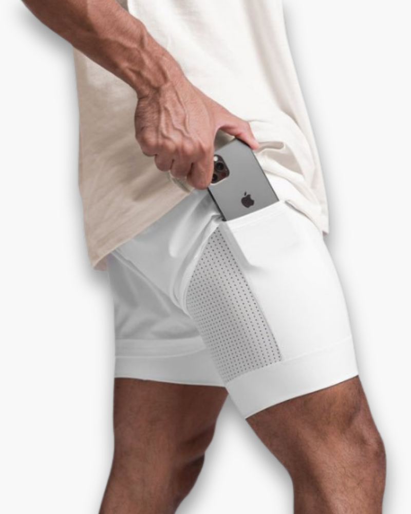 Herren Atmungsaktive Fitness-Shorts | Flexible Kurze Hosen Herren