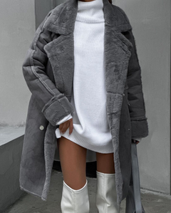 Gracie - Teddy Winterjacke in Grau