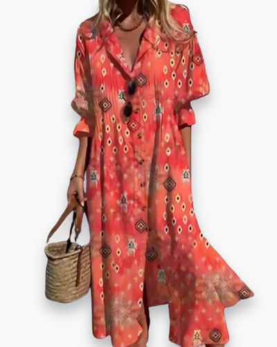 Damen Elegantes Vintage Maxikleid | Maxi Kleid für Festliche Anlässe