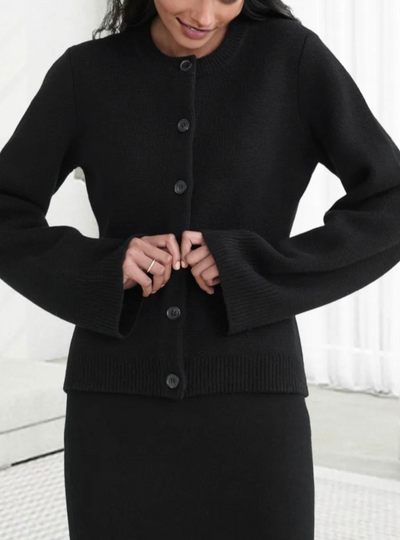 Damen Cardigan mit Ausgestellten Ärmeln | Lässig