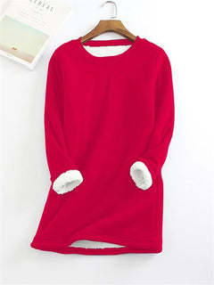 Astrid - Damen-Fleece-Pullover in Rot