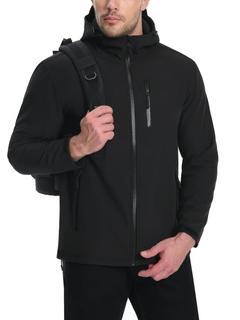 Valtoris | Wasserdichte Softshelljacke für Herren Outdoor in Schwarz