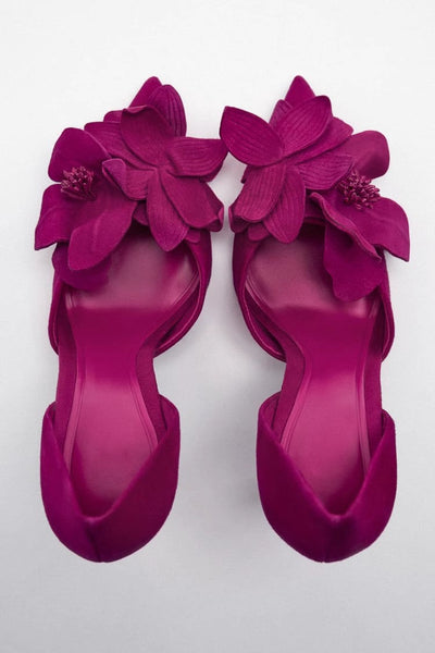 Maritza® | Spitzen High Heels mit Blumendekor