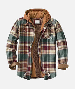 Andrea™ | Stylische Patchwork Karo Jacke in Dunkelgrün