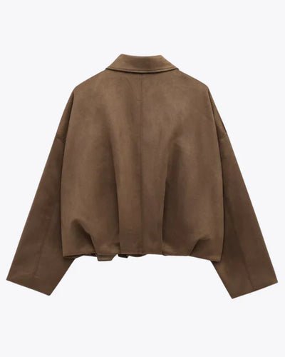 LUMIÈRE | FAUX SUÈDE BOMBERJACKE
