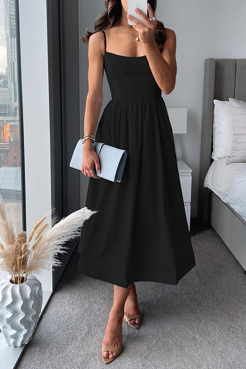 Martina  | Elegantes Midi mit Trägern