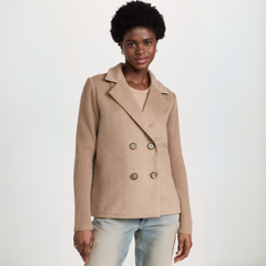 FRIEDERIKE™ | BLAZER AUS PREMIUM-MAGLIA in Kakis