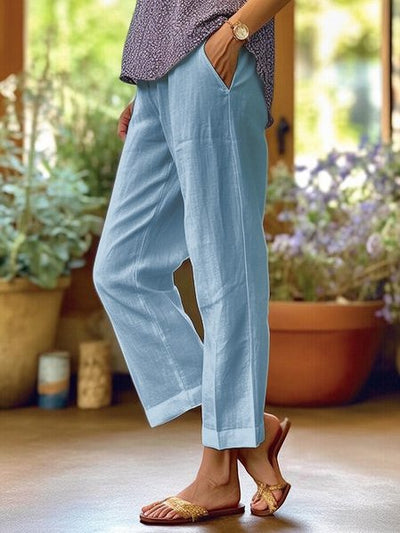 Lässige Leinen-Sommerhose für Damen