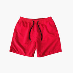 Herren Sommer Shorts mit Kordelzug und Schnelltrocknung in Rot