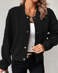 LISE | ELEGANTE STRICKWESTE, MODERNER STIL in Schwarz