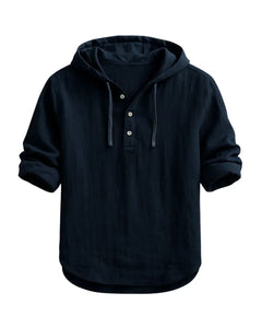 ANGELO  | Luxus-Kapuzenshirt in Schwarz