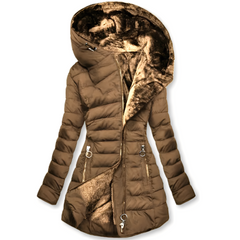 Jasmine - Modische Damen-Kapuzenjacke in Braun