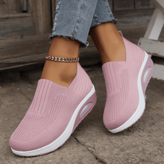 Damen Slip-On Mesh Turnschuhe für Alle Jahreszeiten in Rosa