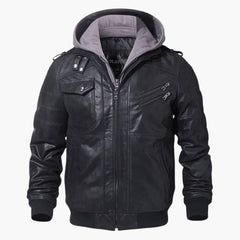 Kapuzierte Jacke für Herren in Schwarz