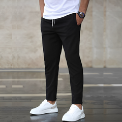 Aljure - Bequeme Slim-Fit-Hosen für Herren in Schwarz